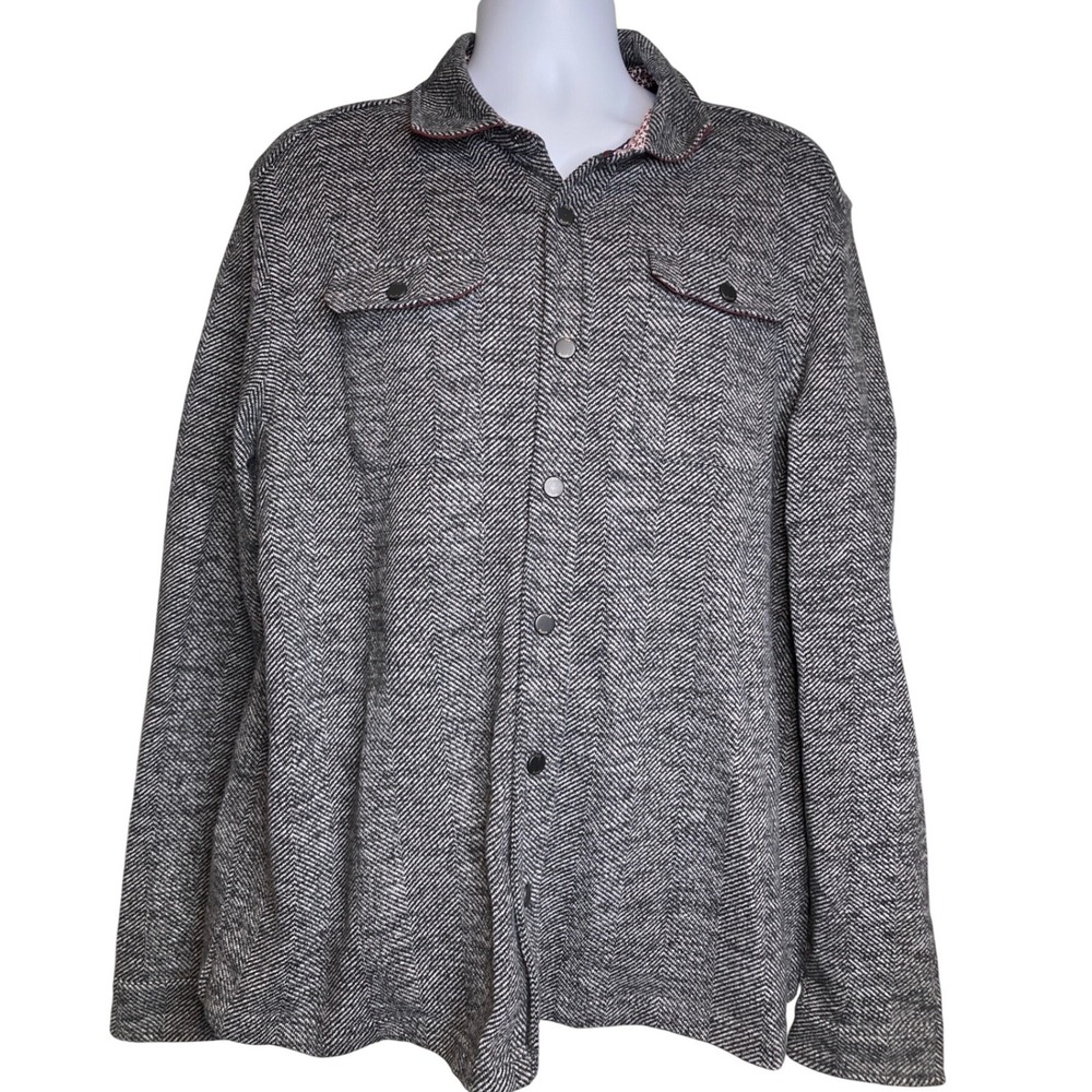 Ted Baker London‎ Mens Herringbone Shirt Jacket Shacket Size 7 XXL Old Money